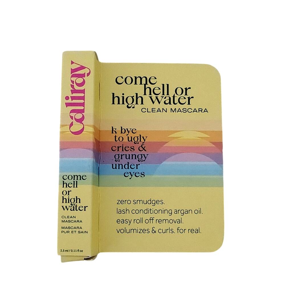 Caliray Come Hell or High Water Clean Mascara 3.5 oz. Travel Size Zero Smudge